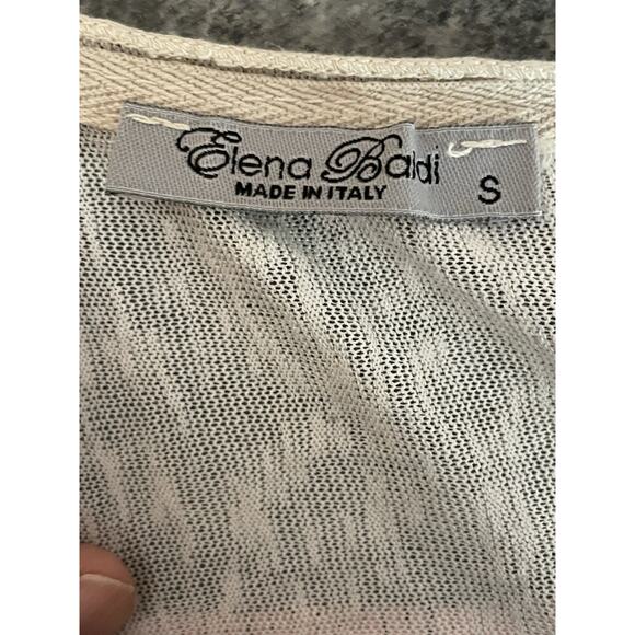 Elena Baldi Italy Kimono Open Knit Cardigan Size Small Cottage Floral Fairy - Picture 4 of 7